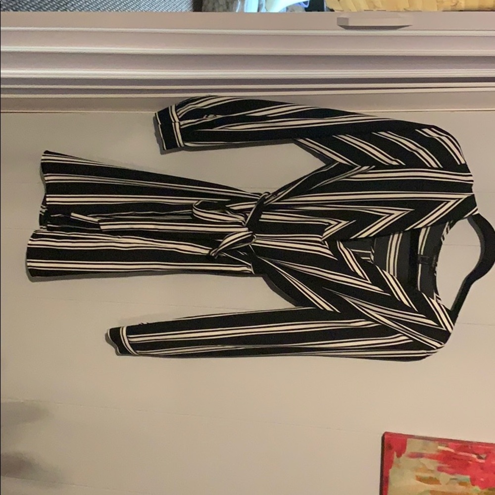 Black and White dress with belt